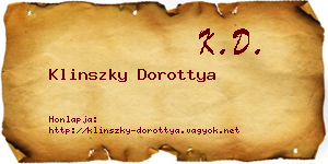 Klinszky Dorottya névjegykártya