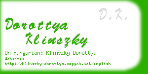 dorottya klinszky business card